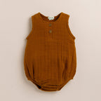 Organic Muslin Bubble Romper-Ginger