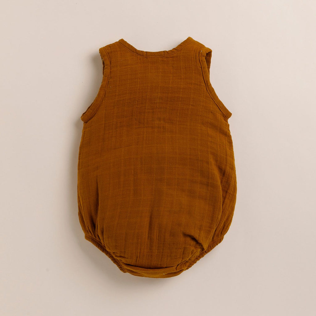 Organic Muslin Bubble Romper-Ginger