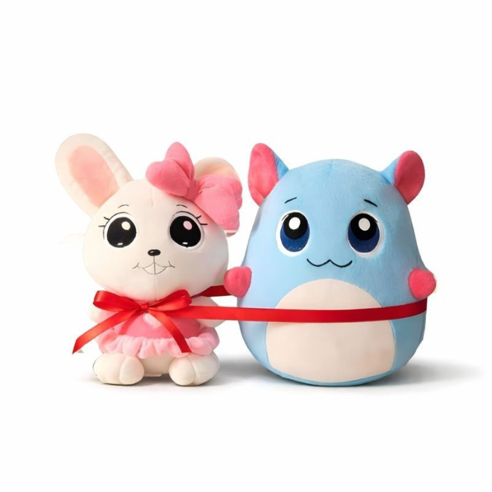 Cuddle Buddies Combo - Rosie Rabbit & Blue Luna Plush (Set of 2)