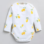 Cot & Candy Baby Organic Long Sleeve Bodysuit-Lemon Love