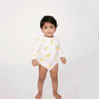 Cot & Candy Baby Organic Long Sleeve Bodysuit-Lemon Love