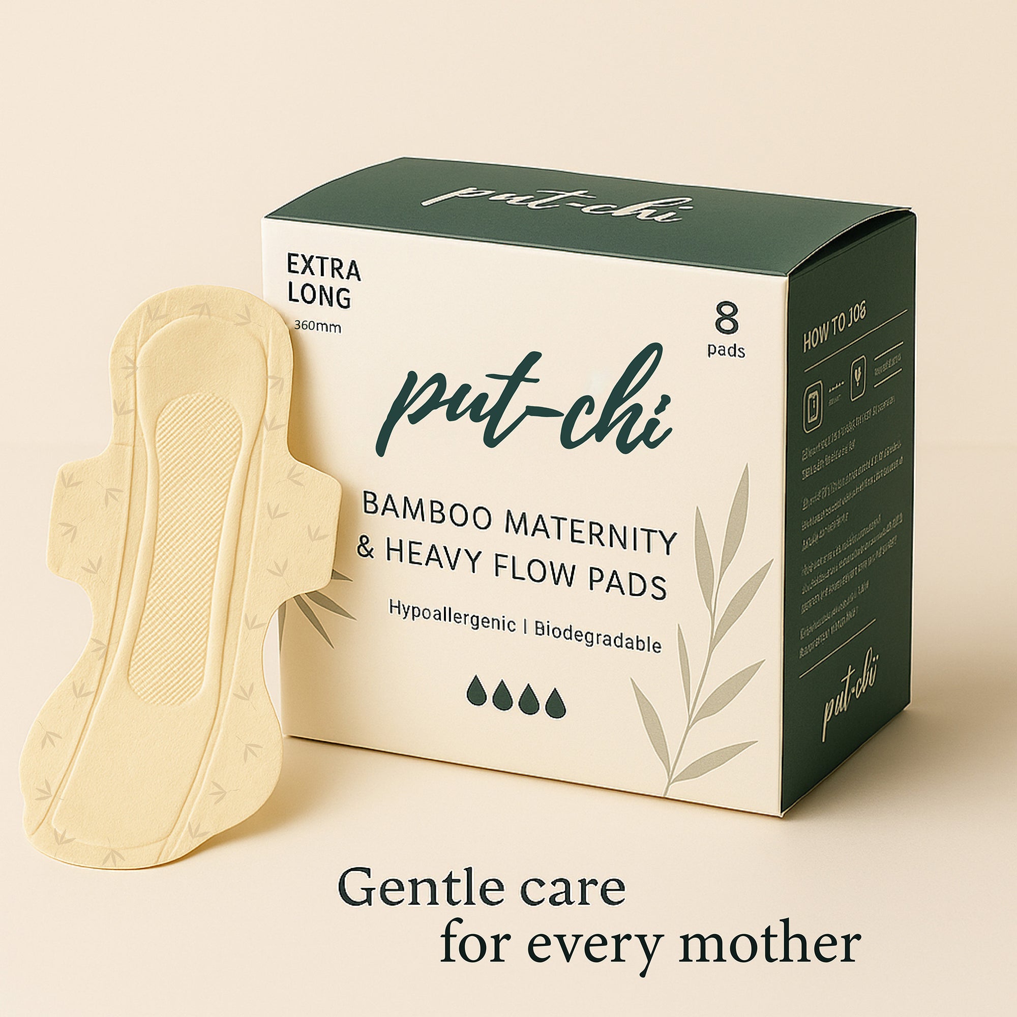 Putchi Bamboo Maternity & Heavy Flow Pads – Pack of 8
