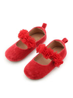 Red Flower ballerina & matching red clips