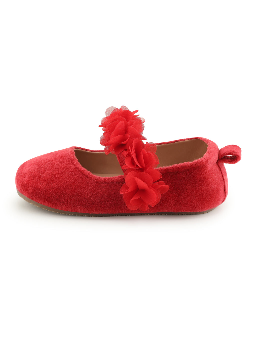 Red Flower ballerina & matching red clips
