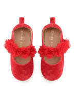 Red Flower ballerina & matching red clips