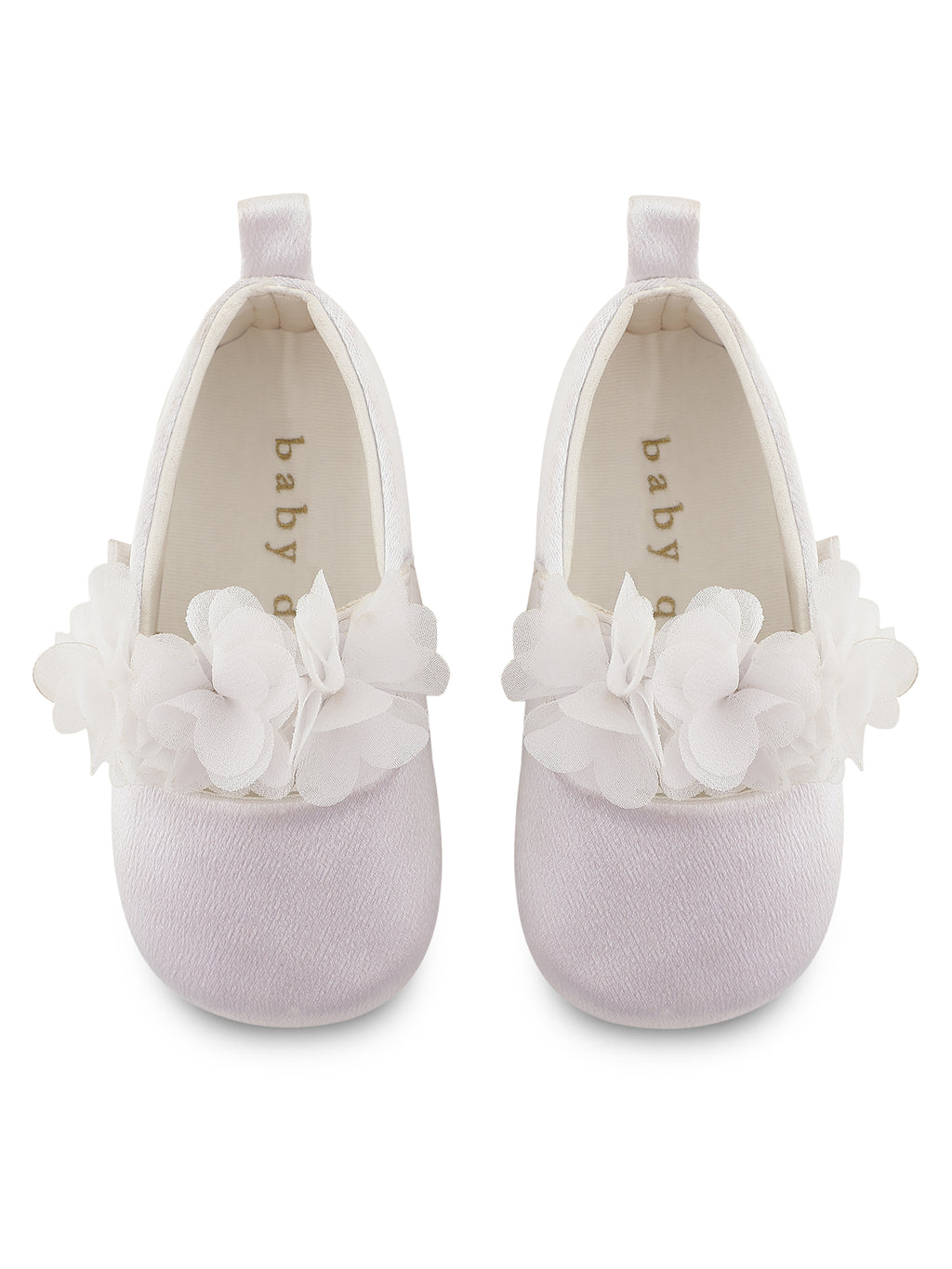 White Blossom Prewalker Ballerina & white butterfly clips