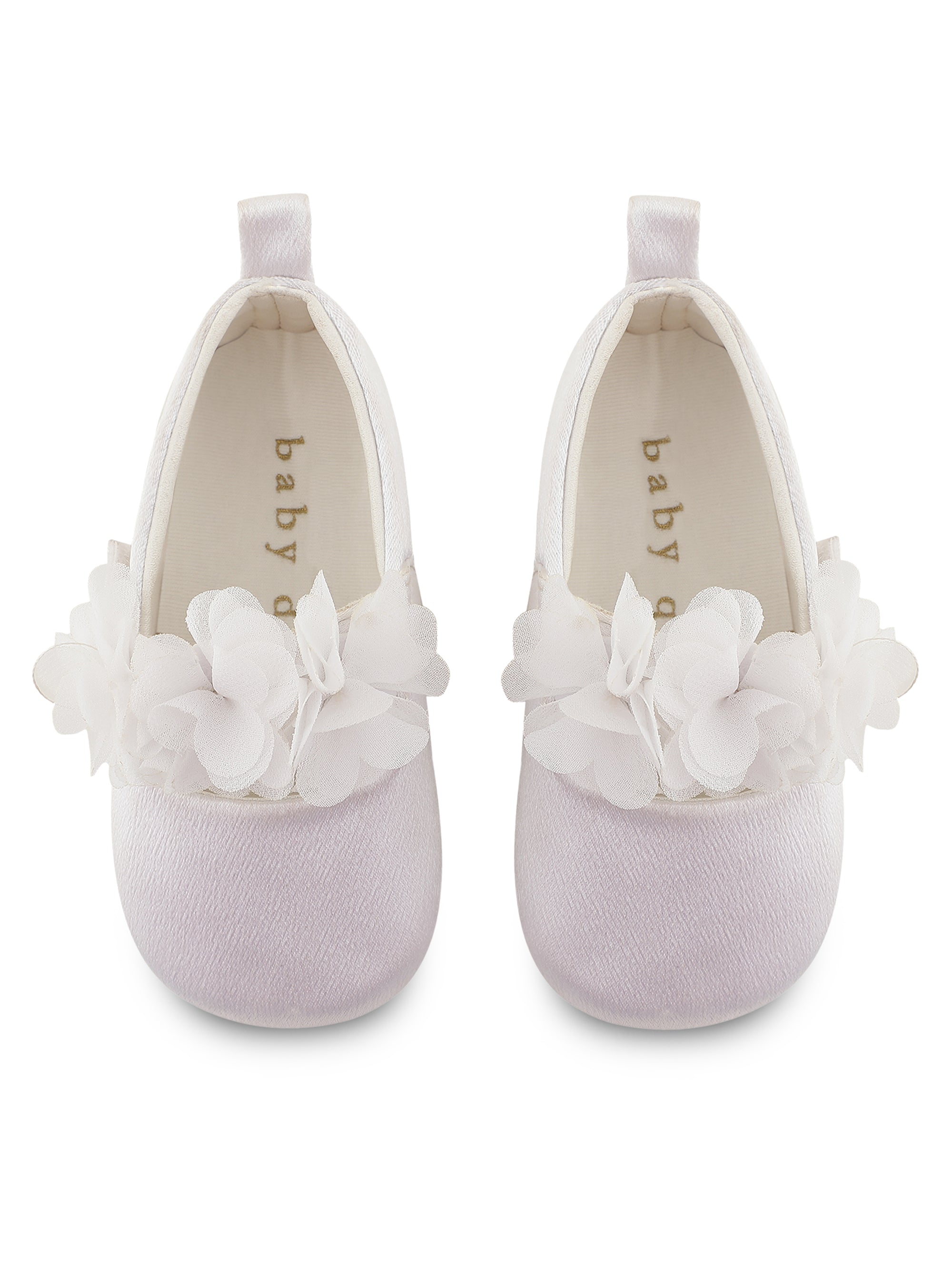 White Blossom Prewalker Ballerina & white butterfly clips