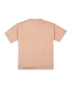 100% Cotton Gradient Football Print Drop Shoulder Tee - Dark Fawn