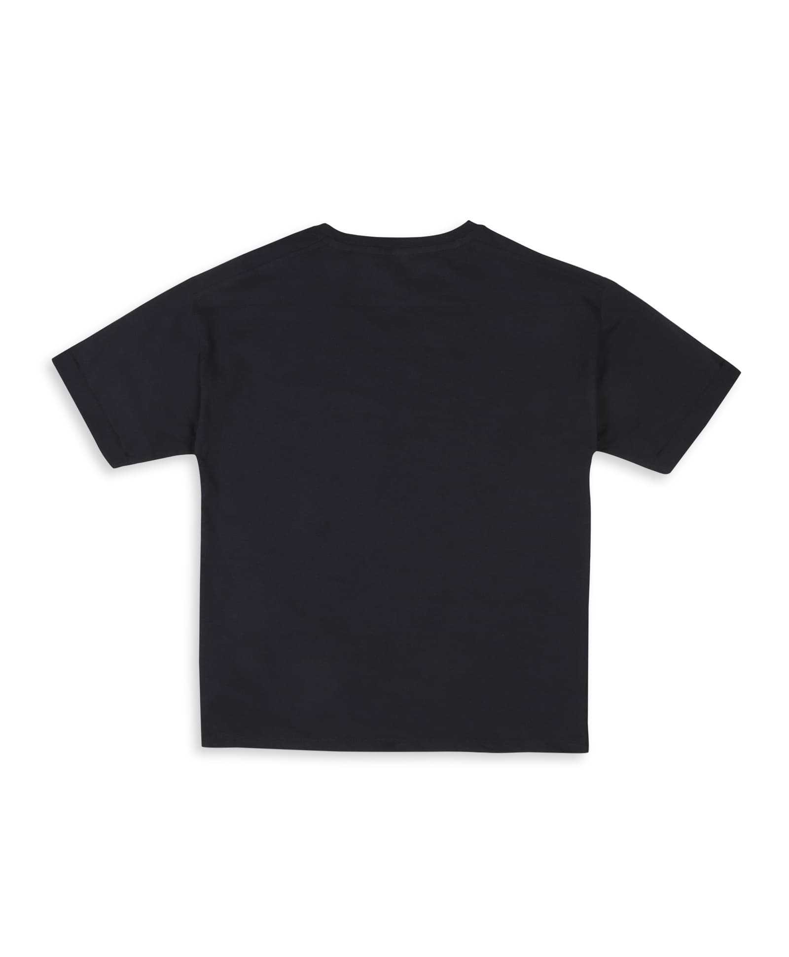100% Cotton Drop Shoulder Tee With Cmyk Skate Print - Navy