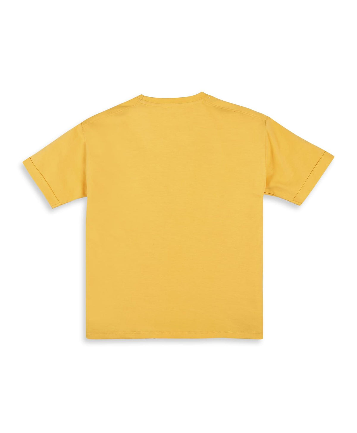 100% Cotton Drop Shoulder Tee With Adventure Puff Print - Yellow