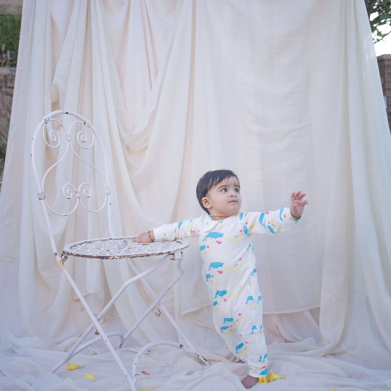 Organic Bodysuit (Whale Print)