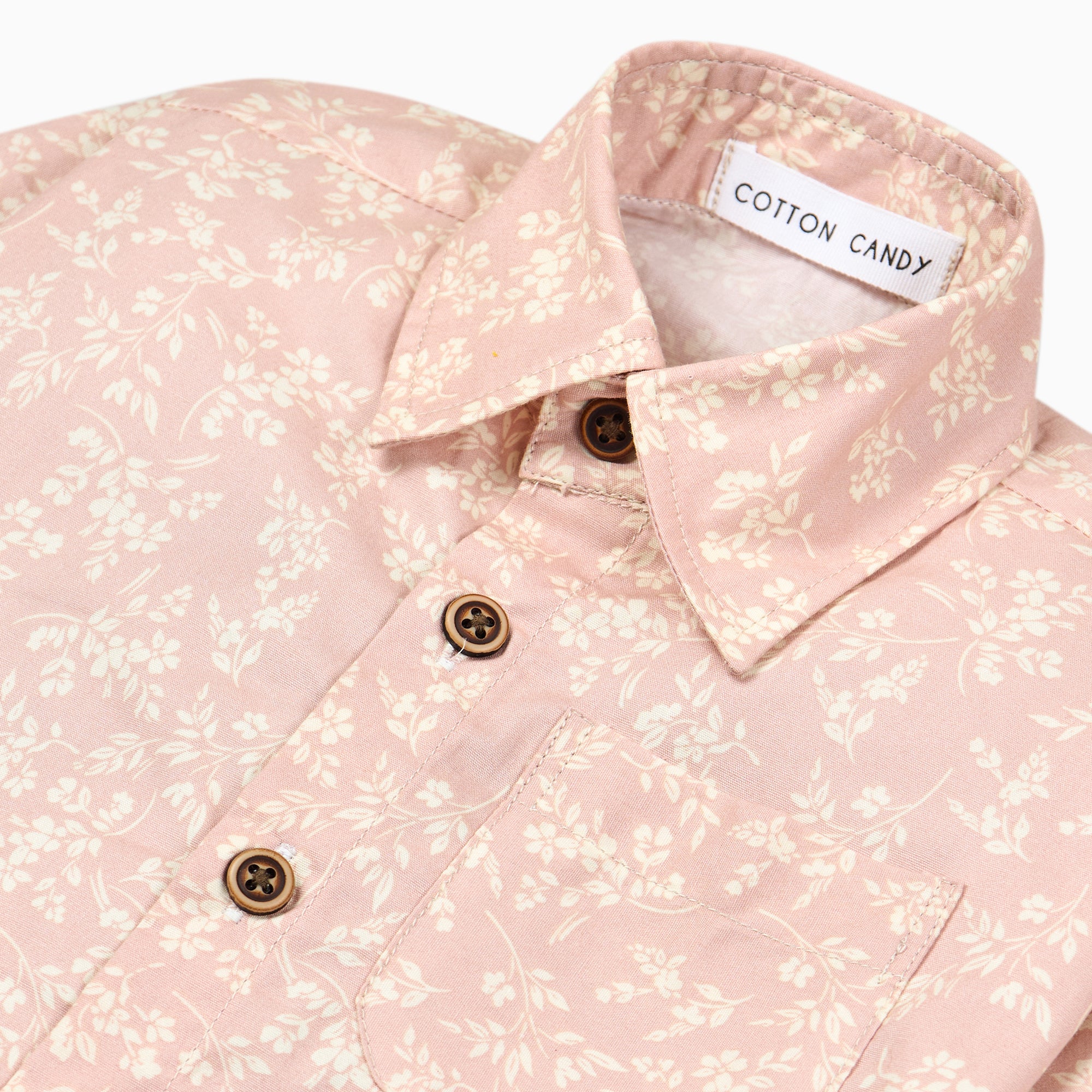 Peach Flora Shirt