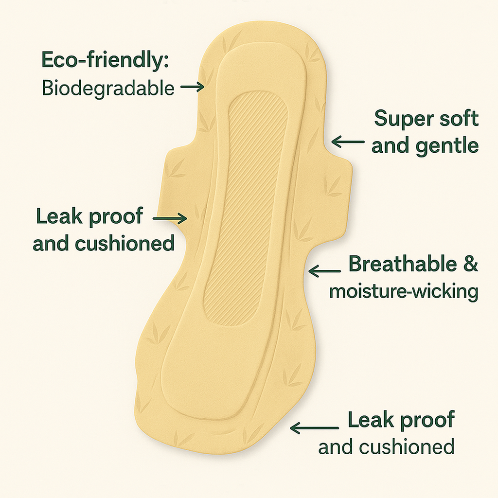 Putchi Bamboo Maternity & Heavy Flow Pads – Pack of 8