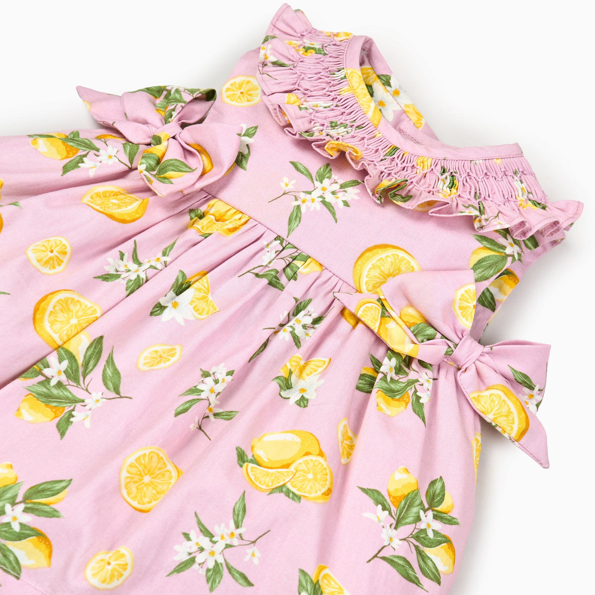Limone Hand smock dress in Pink