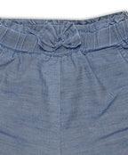 100% Cotton Schiffli Shorts - Blue