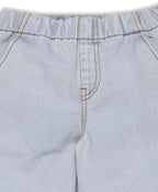 100% Cotton Baggy Light Wash Denim Pants - Blue