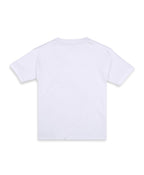 100% Cotton Drop Shoulder Tee With Cmyk Skate Print - White