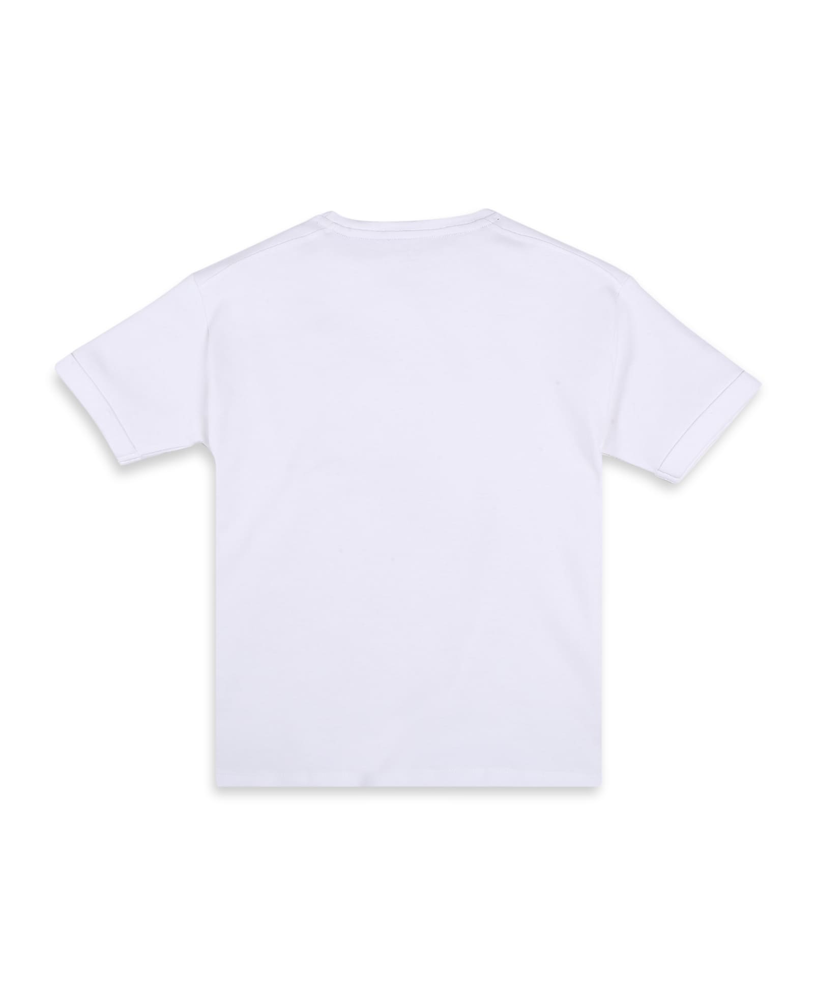 100% Cotton Drop Shoulder Tee With Cmyk Skate Print - White