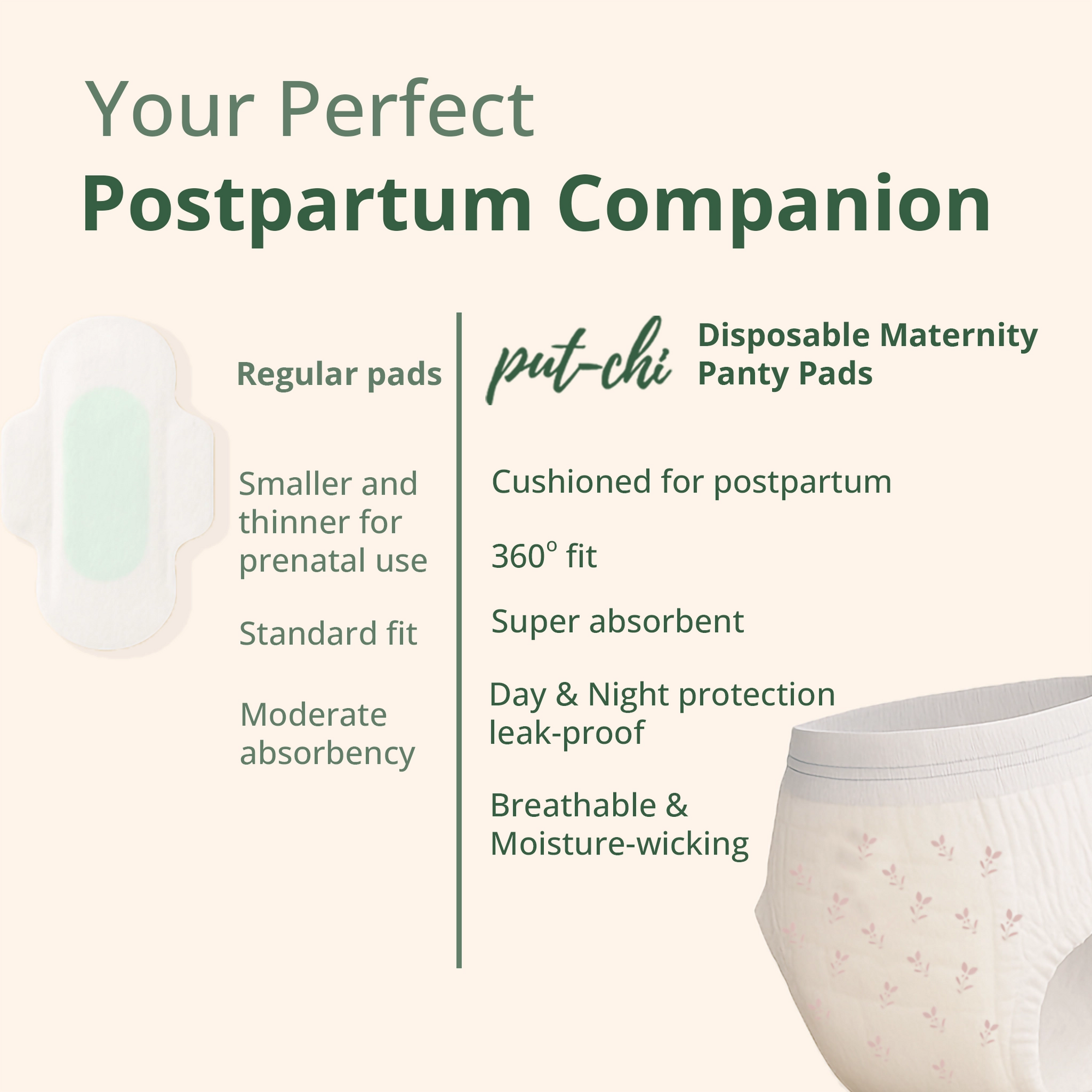 Putchi Disposable Maternity Panty Pad – XXL (Pack of 3)