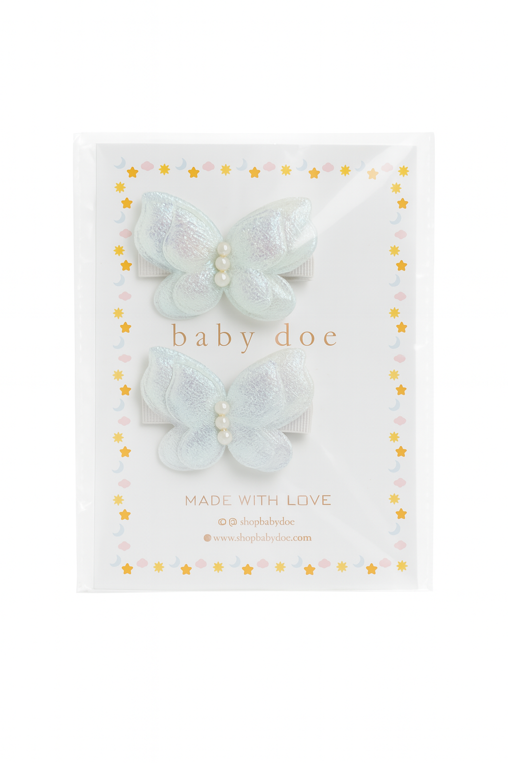 Blue butterfly Hairclips