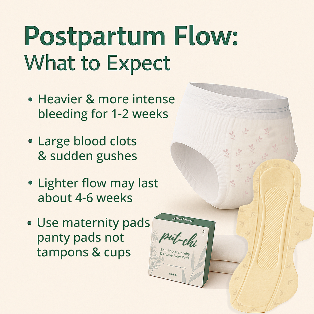 Putchi Bamboo Maternity & Heavy Flow Pads – Pack of 8