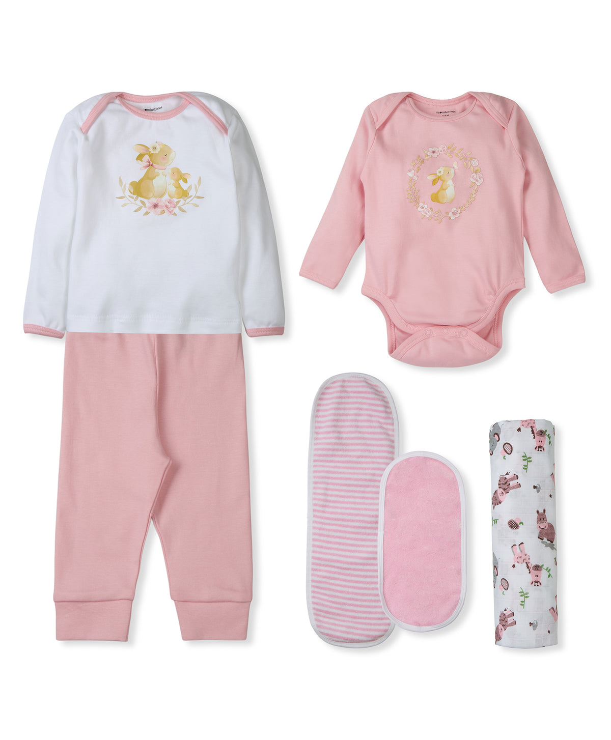 Love Bundle Infant Essential Gift Set Pack of 6 pcs - Parfait Pink