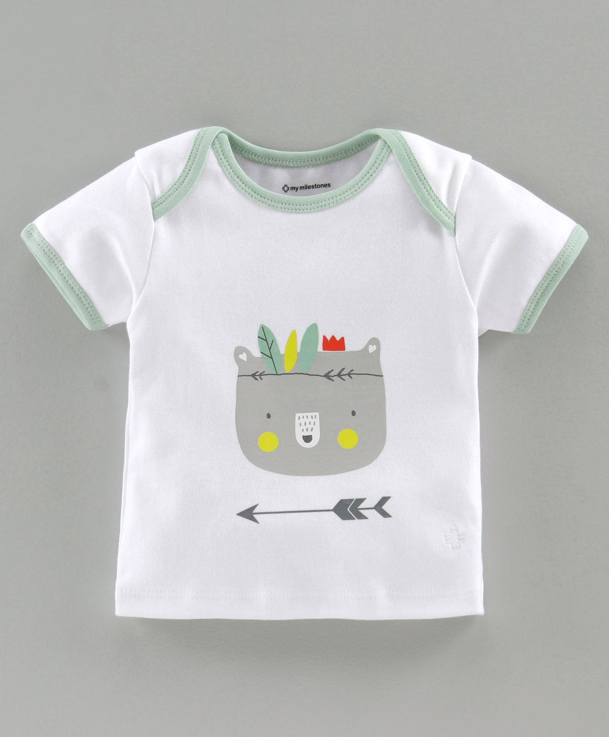 Infant Essentials Gift Set Short Sleeves Sage Green - 8 Pieces