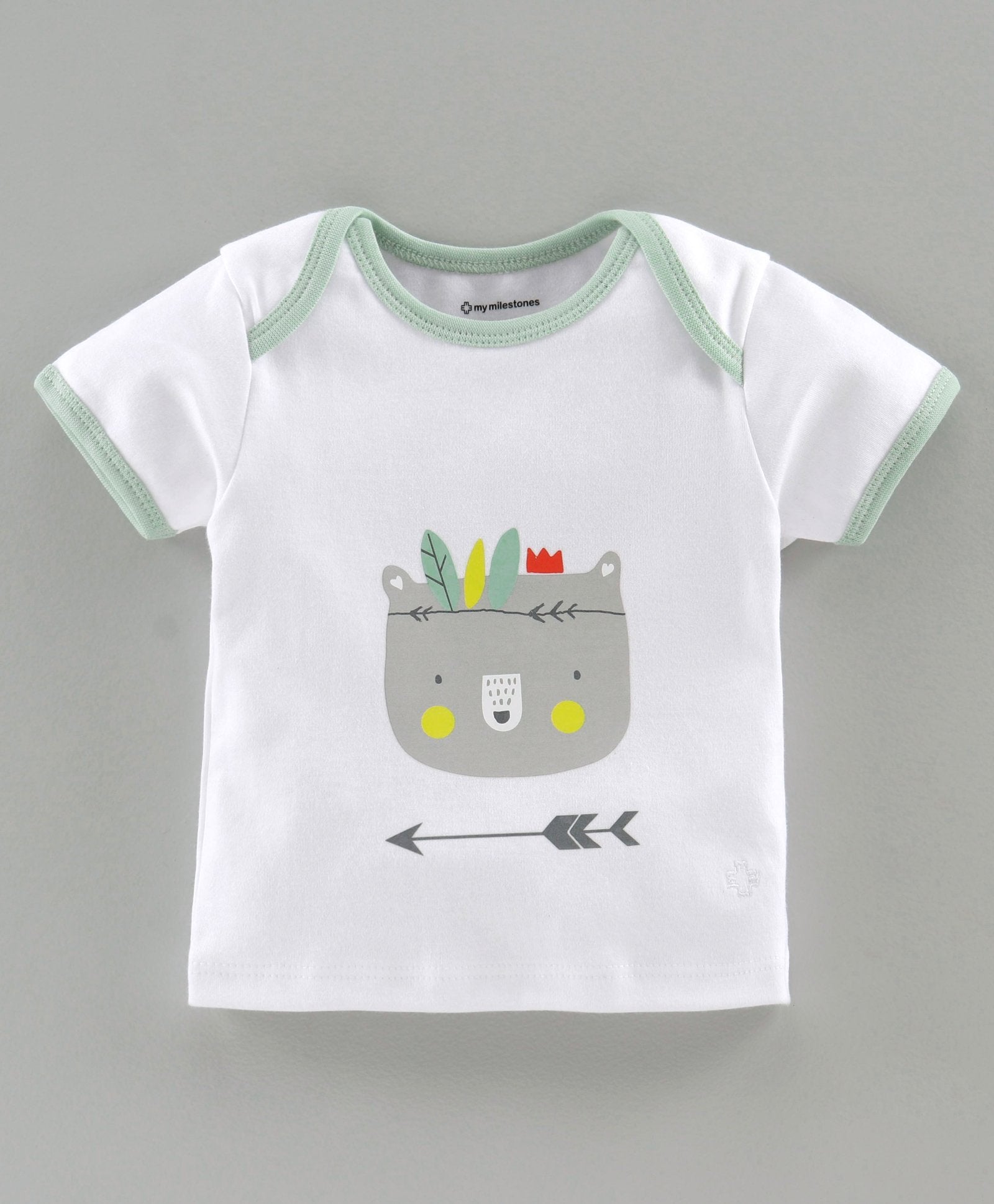 Infant Essentials Gift Set Short Sleeves Sage Green - 8 Pieces