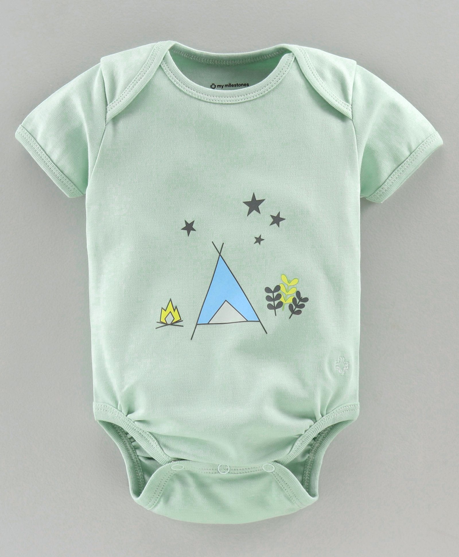 Infant Essentials Gift Set Short Sleeves Sage Green - 8 Pieces