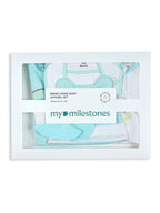 Infant Essentials Gift Set Short Sleeves Aqua - 8 Pieces