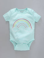 Infant Essentials Gift Set Short Sleeves Aqua - 8 Pieces