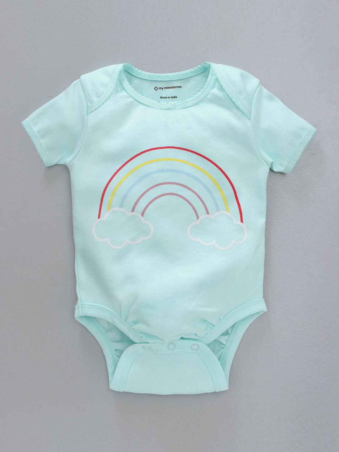 Infant Essentials Gift Set Short Sleeves Aqua - 8 Pieces