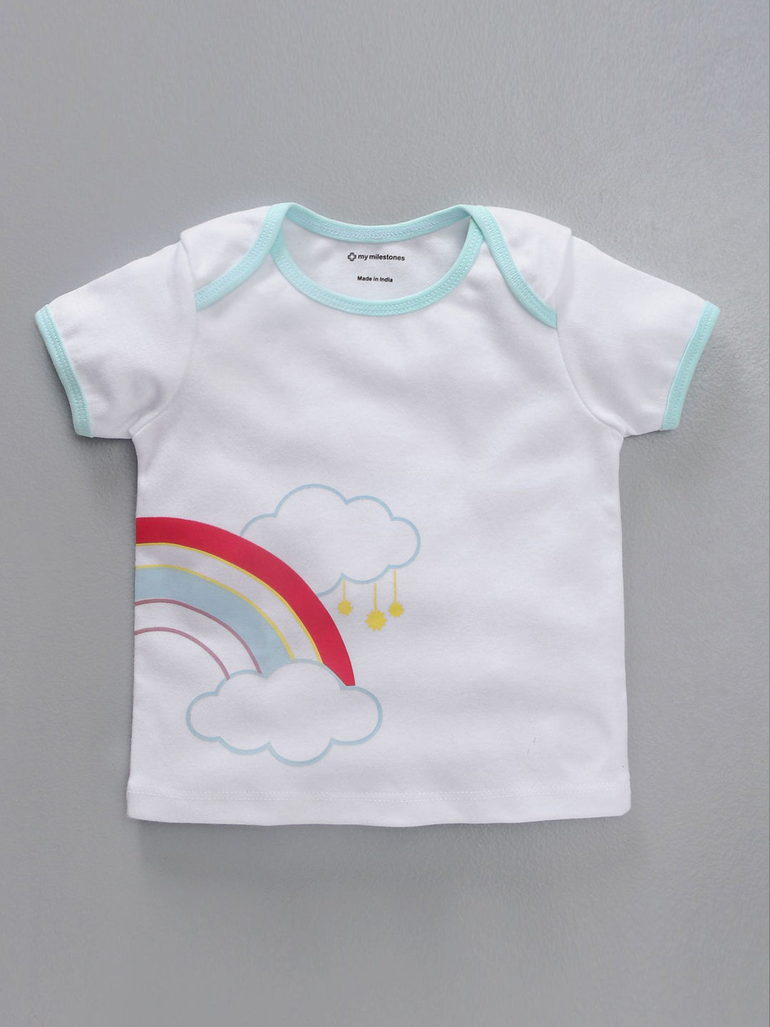Infant Essentials Gift Set Short Sleeves Aqua - 8 Pieces