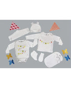 Infant Essentials Gift Set Full Sleeves White - 8 Pieces