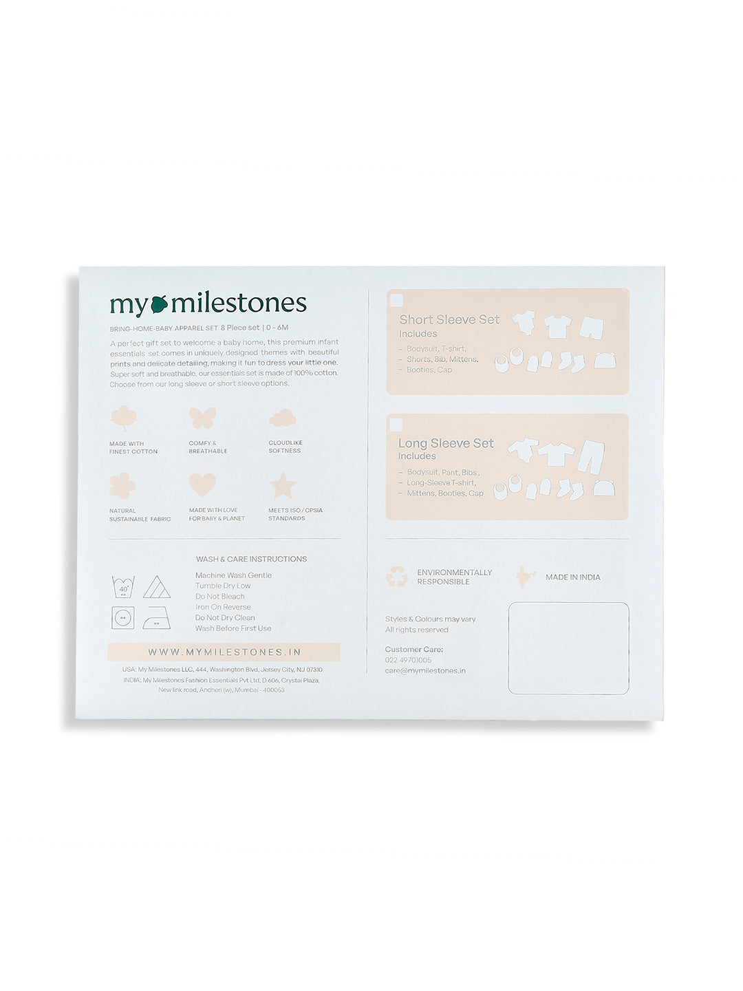 Infant Essentials Gift Set Full Sleeves Yellow - 8 Pieces