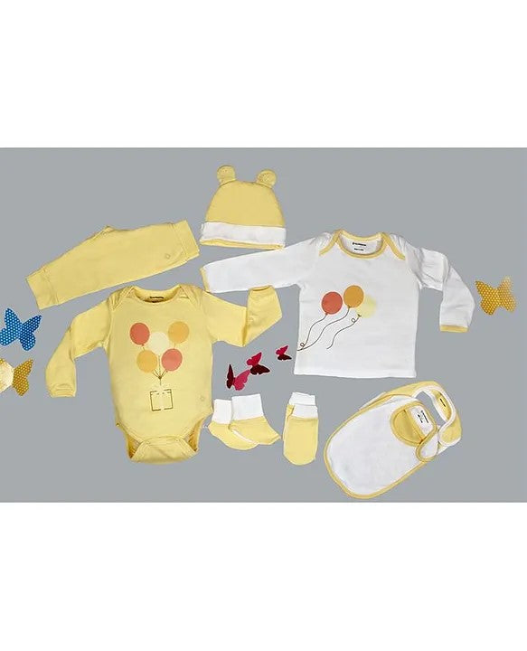 Infant Essentials Gift Set Full Sleeves Yellow - 8 Pieces
