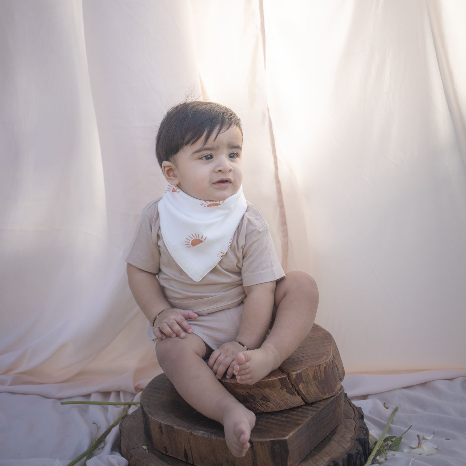 Organic Drool bib  (Sunburst)