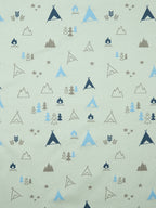 100% Cotton Interlock Baby Wrapper Teepee Print & White Pack of 2