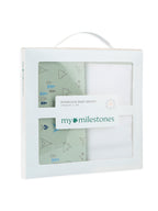 100% Cotton Interlock Baby Wrapper Teepee Print & White Pack of 2