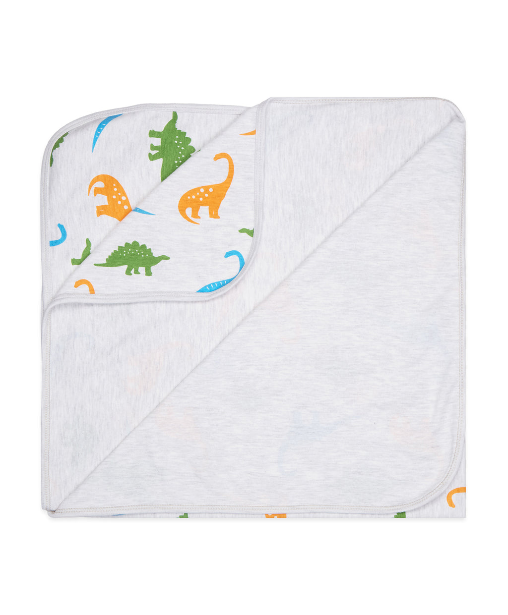 100% Cotton Interlock Baby Wrapper Dino Print & White Pack of 2