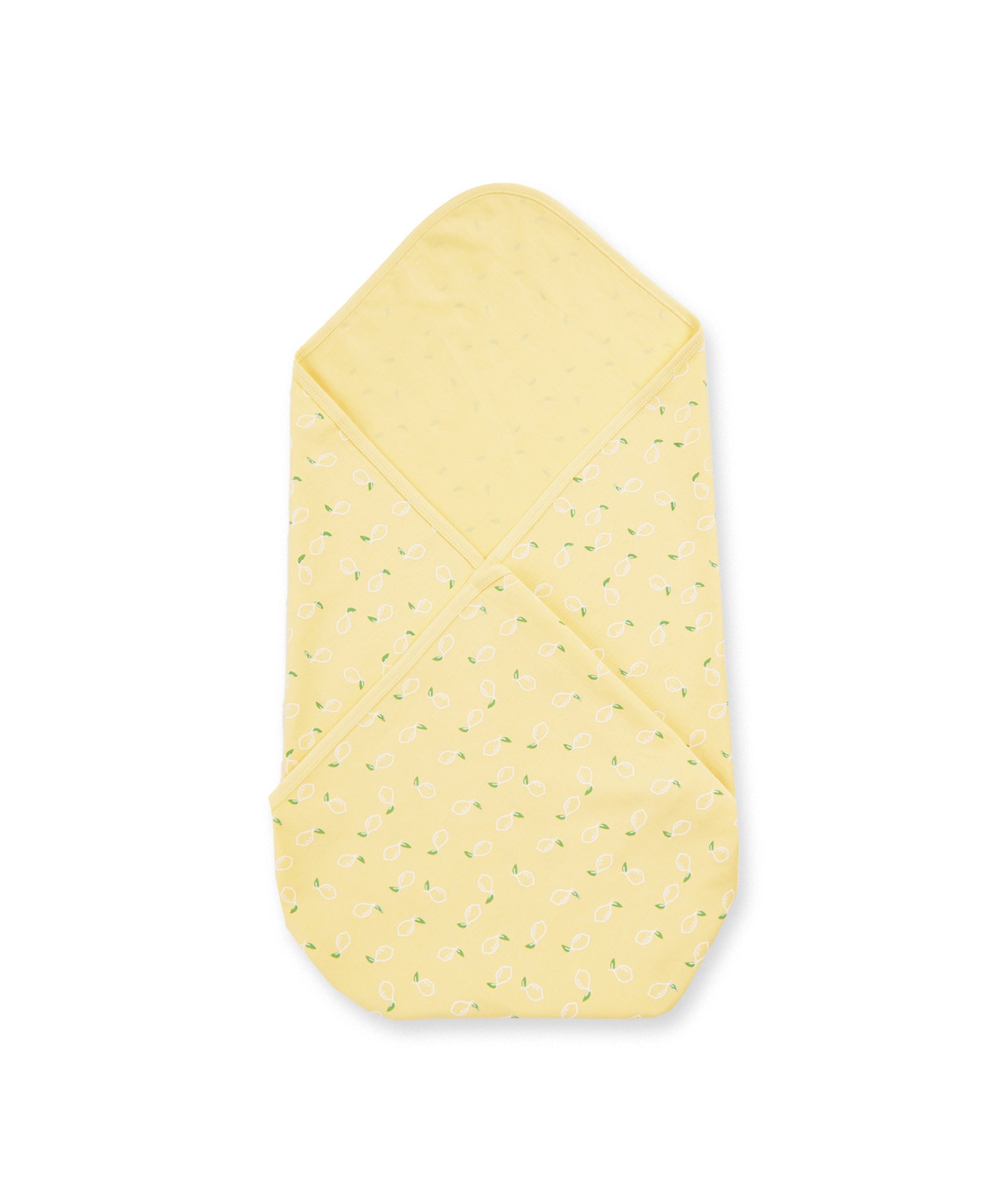 100% Cotton Interlock Baby Wrapper Lemon Print & White Pack of 2