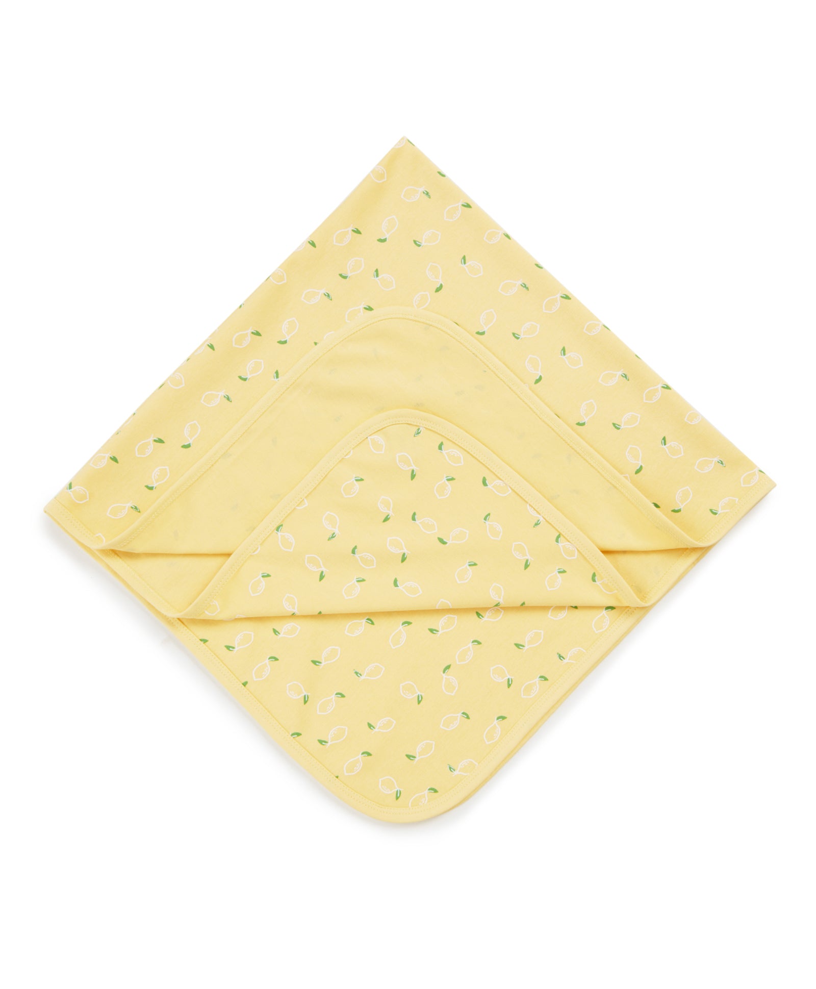 100% Cotton Interlock Baby Wrapper Lemon Print & White Pack of 2