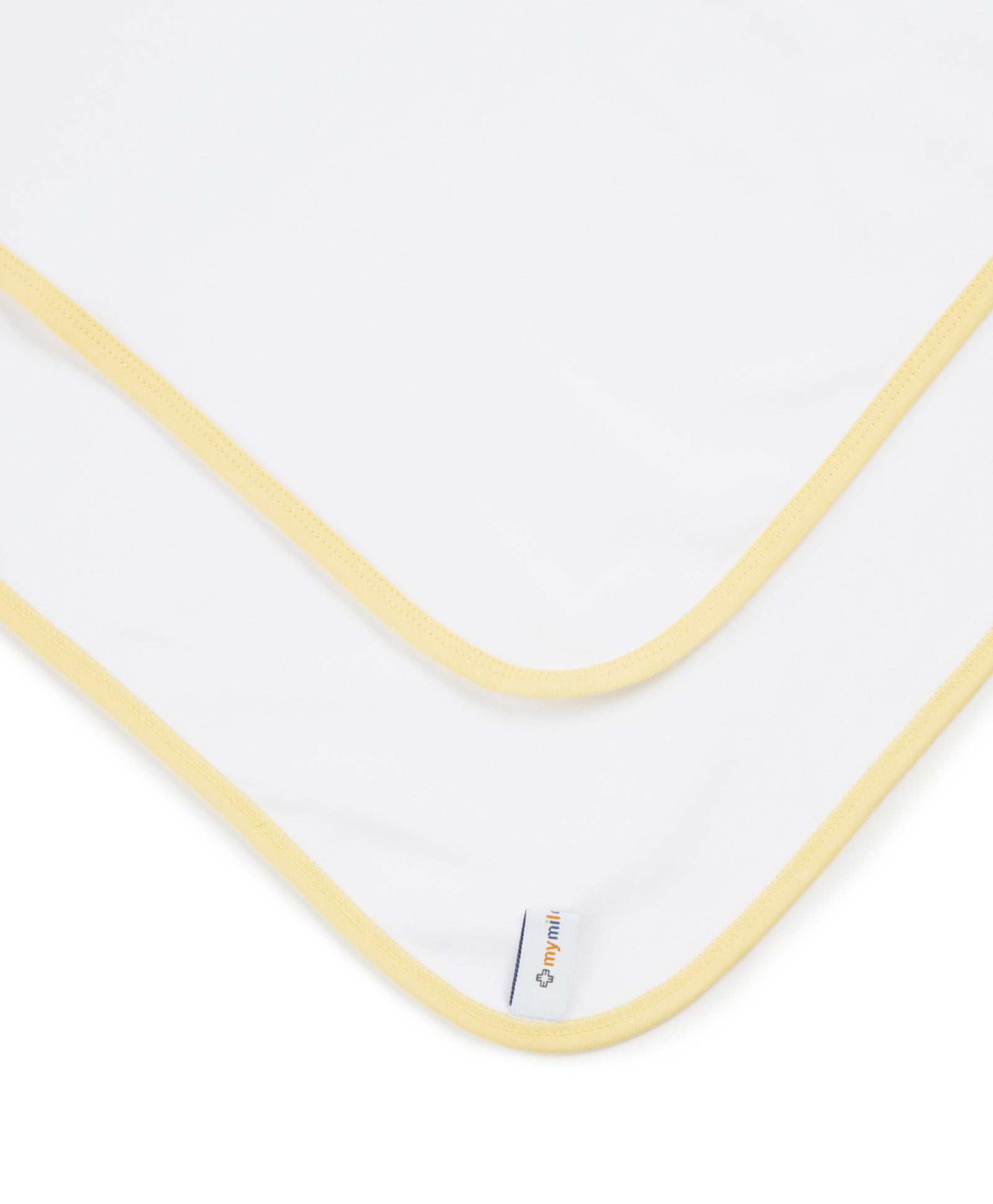 100% Cotton Interlock Hooded Baby Wrapper Lemon Print & White Pack of 2