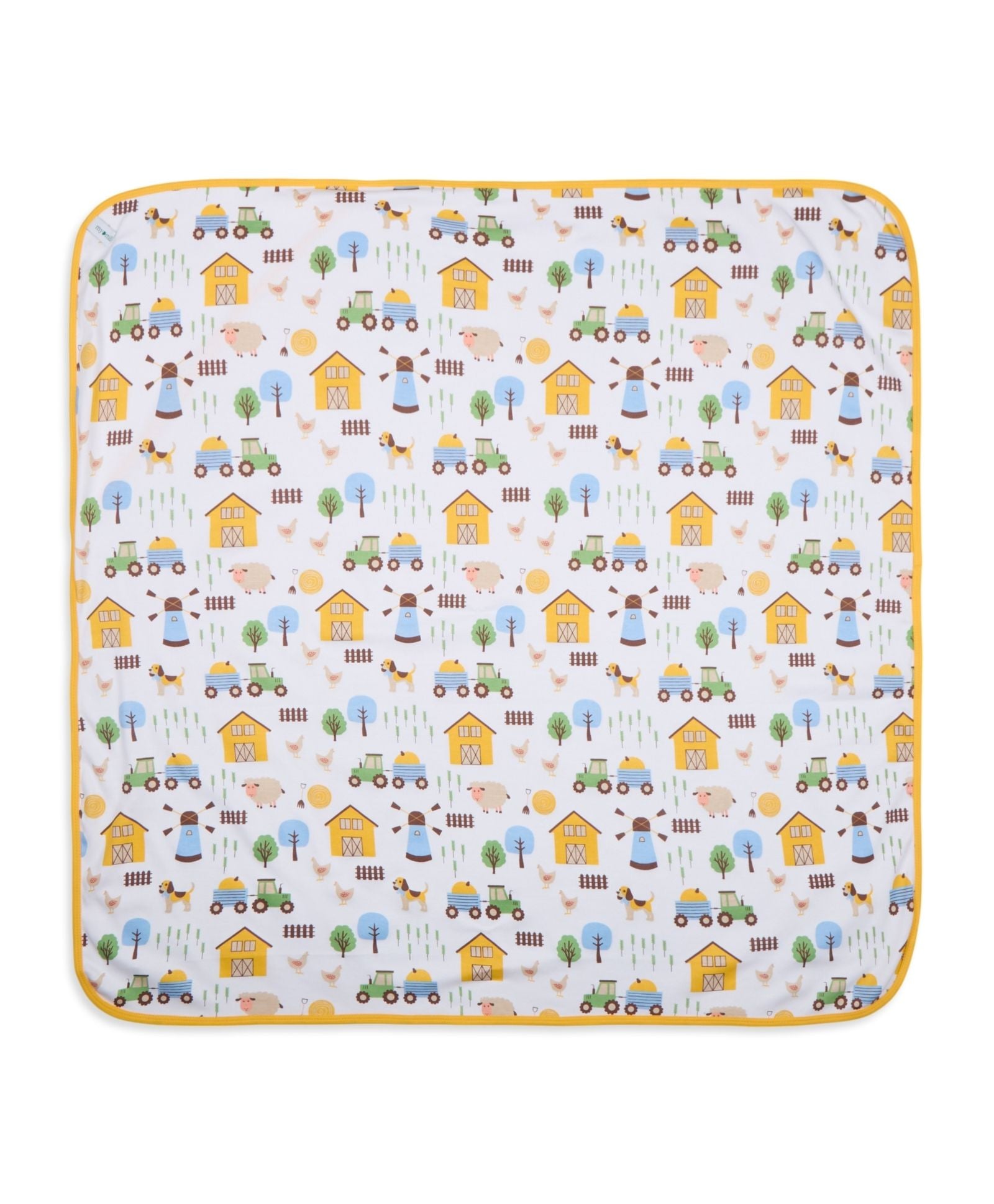 100% Cotton Interlock Hooded Baby Wrapper Barnyard Print & Samoan Sun Pack of 2