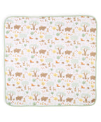100% Cotton Interlock Hooded Baby Wrapper Woodland Wonders Print & Sage Green Pack of 2