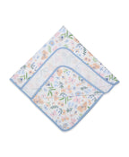 100% Cotton Interlock Hooded Baby Wrapper Butterfly Print & Blue Pack of 2