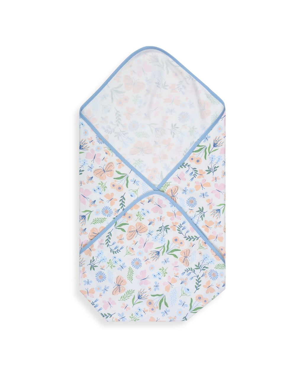 100% Cotton Interlock Baby Wrapper Butterfly Print & Blue Pack of 2