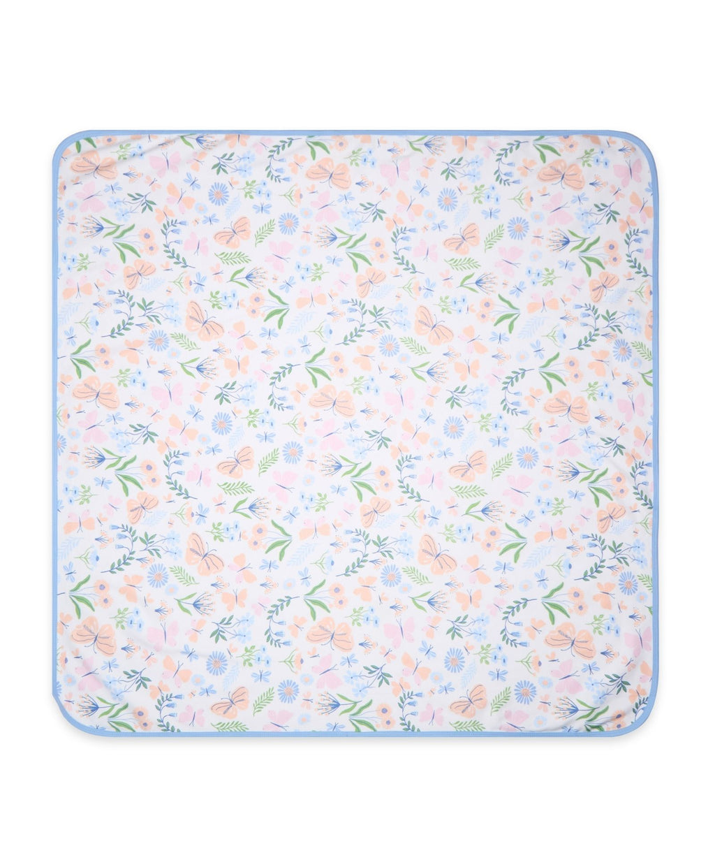 100% Cotton Interlock Baby Wrapper Butterfly Print & Blue Pack of 2