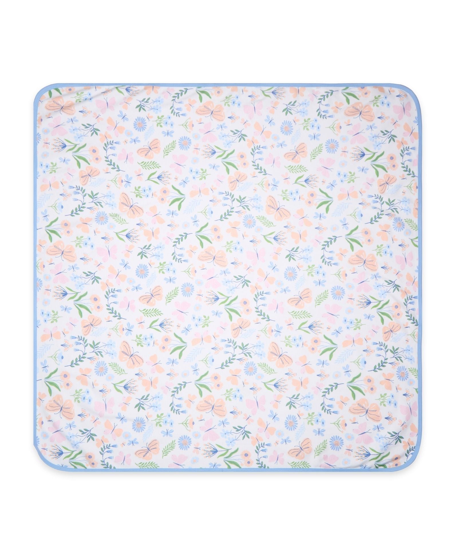 100% Cotton Interlock Baby Wrapper Butterfly Print & Blue Pack of 2