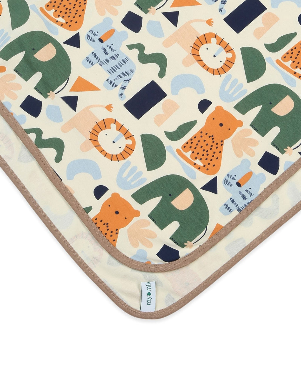 100% Cotton Interlock Baby Wrapper Animal Print & Fawn Pack of 2